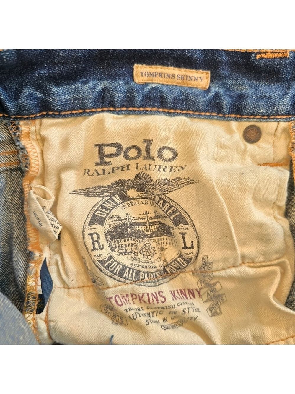 Polo by Ralph Lauren Tompkins Skinny Blue Distressed Jeans for Women size 26 - Picture 12 of 14